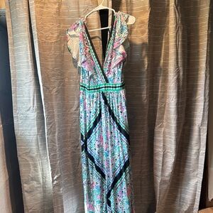 Floral V-Neck Maxi Dress